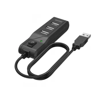 Hama 00200118 Schnittstellen-Hub USB 2.0 480 Mbit/s Schwarz