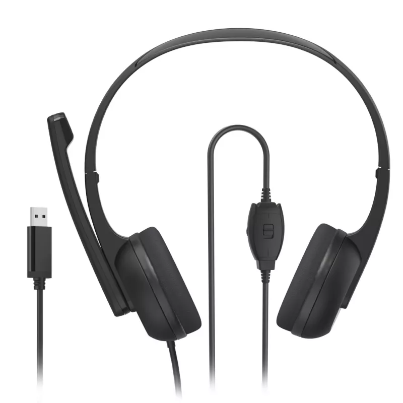 Hama HS-USB250 V2 Headset Kabelgebunden Kopfband Büro/Callcenter USB Typ-A Schwarz