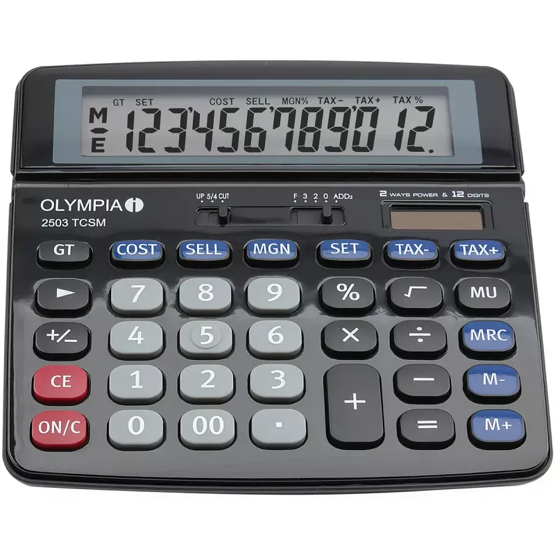Basistaschenrechner Olympia 2502 Desktop Schwarz Blau Grau