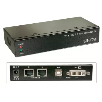 Lindy 39377 Cat.5 KVM Extender Classic, DVI, USB, bis zu 50 m