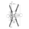 Equip 650405 Schwenkbare TV-Wandhalterung, 23-55 Zoll, 30 kg, Schwarz