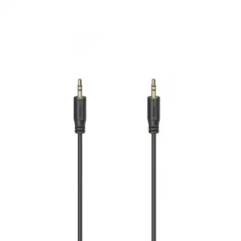 Hama Flexi-schlank Audiokabel 0,75 m 3,5 mm Schwarz Stecker auf Stecker vergoldet