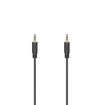Hama Flexi-schlank Audiokabel 0,75 m 3,5 mm Schwarz Stecker auf Stecker vergoldet