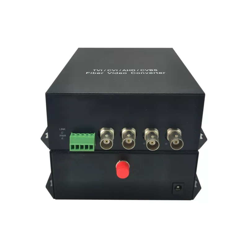 AV-Transmitter LevelOne 4-Kanal BNC über Glasfaser-Extender-Kit 20 km