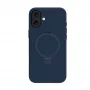 dbramante1928 Iceland Ultra D3O MS Kick IUK1DABL6291 Rückseitenabdeckung mit Ständer für Apple iPhone 16, MagSafe, D3O, Kunststoff, Blau