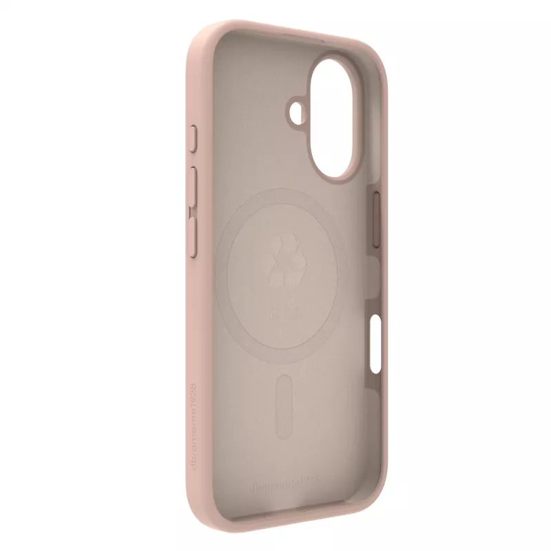 dbramante1928 Monaco MagSafe MO61PISA6314 Rückseitenabdeckung für Apple iPhone 16, Silikon/Kunststoff, Pink Sand
