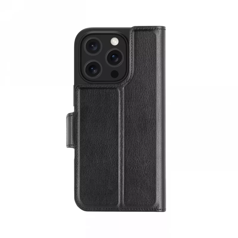 dbramante1928 Oslo Pro OP61BL006342 Flip-Hülle für Apple iPhone 16 Pro, PU/Kunststoff, Schwarz