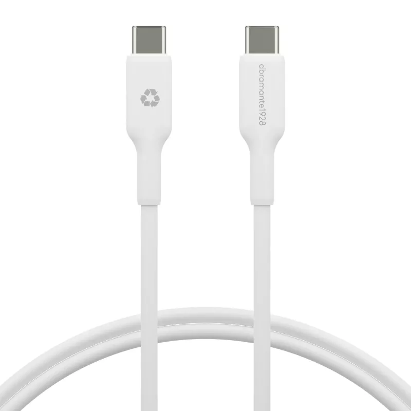 USB-C-auf-USB-C-Kabel 1 m d bramante re-charge — USB 2.0, weiß