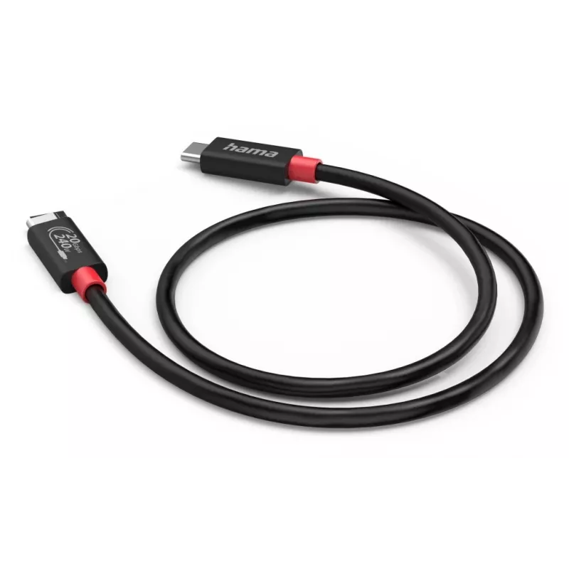 Hama USB-C Kabel USB4 Gen2 20 Gbit/s, E-Marker, 5 A, 240 W, 2 m