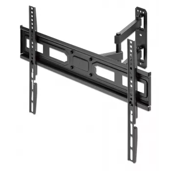 Manhattan Wall Mount für TV & Monitore (Full Motion), Für Bildschirme 32 Zoll bis 65 Zoll, VESA-Kompatibilität: alle zwischen 100x100 mm und 600x400 mm - überprüfen Sie die Abmessungen der vier Befestigungslöcher auf der Rückseite des Bildschirms, um sicherzustellen, dass sie passen, Max. 35 kg, Schwarz, Halterung, Lebenslange Garantie