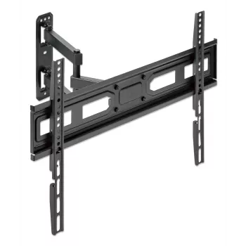 Manhattan Wall Mount für TV & Monitore (Full Motion), Für Bildschirme 32 Zoll bis 65 Zoll, VESA-Kompatibilität: alle zwischen 100x100 mm und 600x400 mm - überprüfen Sie die Abmessungen der vier Befestigungslöcher auf der Rückseite des Bildschirms, um sicherzustellen, dass sie passen, Max. 35 kg, Schwarz, Halterung, Lebenslange Garantie