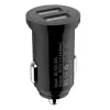 Techly Mini-Autoladegerät 2 USB-A-Anschlüsse 12W / 2.4A Schwarz