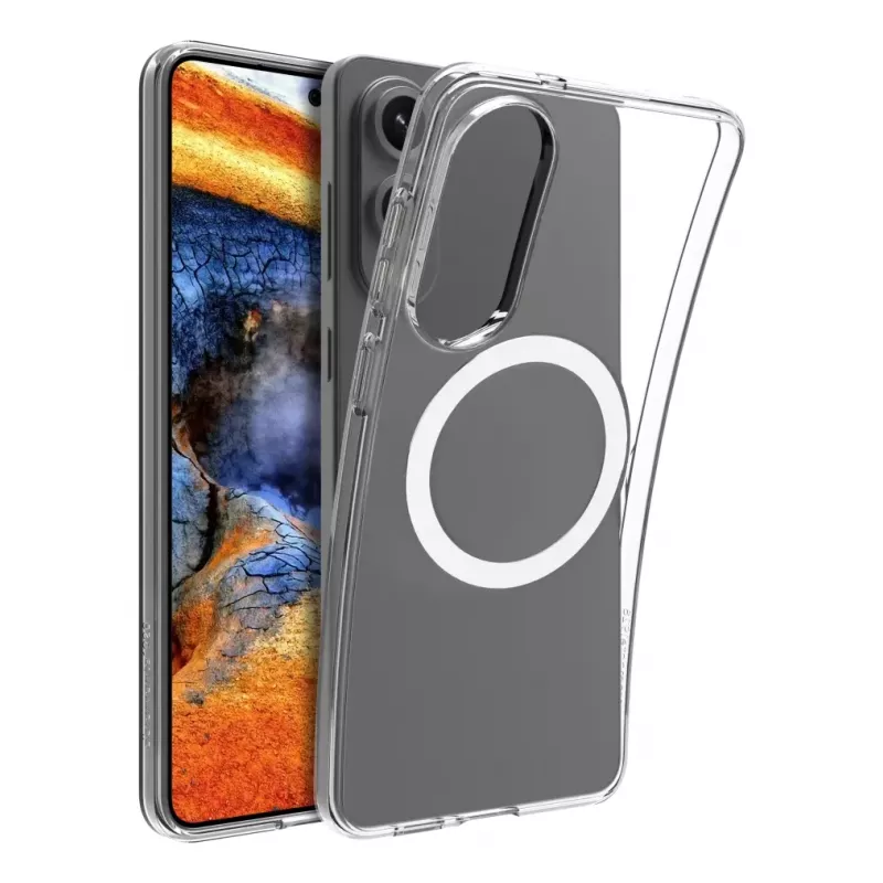 dbramante1928 Greenland Pro Qi2 GPEDNIBL6786 Rückseitenabdeckung für Samsung Galaxy S25 Edge, MagSafe-kompatibel, Kunststoff, klar