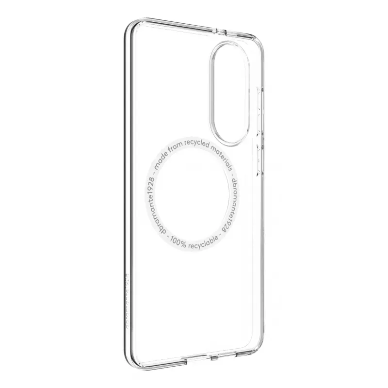 dbramante1928 Greenland Pro Qi2 GPEDNIBL6786 Rückseitenabdeckung für Samsung Galaxy S25 Edge, MagSafe-kompatibel, Kunststoff, klar
