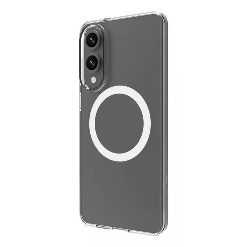 dbramante1928 Greenland Pro Qi2 GPEDNIBL6786 Rückseitenabdeckung für Samsung Galaxy S25 Edge, MagSafe-kompatibel, Kunststoff, klar