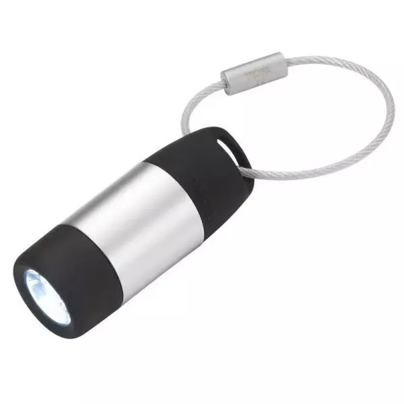 TROIKA ECO CHARGE Schlüsselanhänger-Taschenlampe Schwarz Grau LED USB