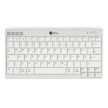 BakkerElkhuizen UltraBoard 950 V2 Wireless UK Qwerty, Tenkeyless (80 - 87%), Kabelgebunden & Kabellos, USB + Bluetooth, Scherenschalter, QWERTY, Dunkelgrau, Hellgrau