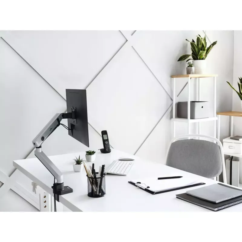 Durable SELECT PLUS Monitorhalterung 509623 mit Arm für 1 Monitor, Tischhalterung, Silber