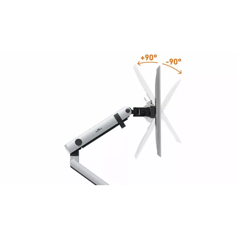 Durable SELECT PLUS Monitorhalterung 509623 mit Arm für 1 Monitor, Tischhalterung, Silber