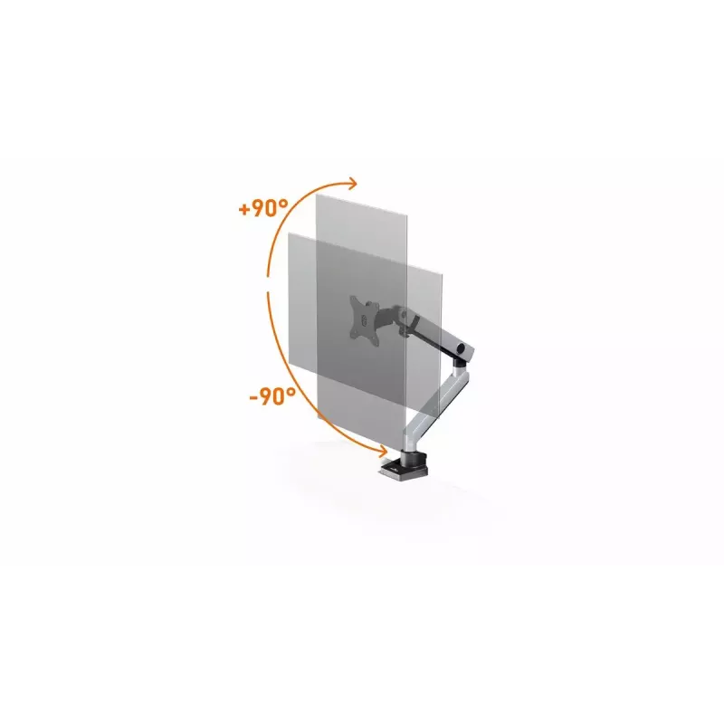 Durable SELECT PLUS Monitorhalterung 509623 mit Arm für 1 Monitor, Tischhalterung, Silber