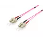 Equip Pro 255526 SC/SC Glasfaser-Patchkabel, OM4 Multimode Duplex, 10 m, violett