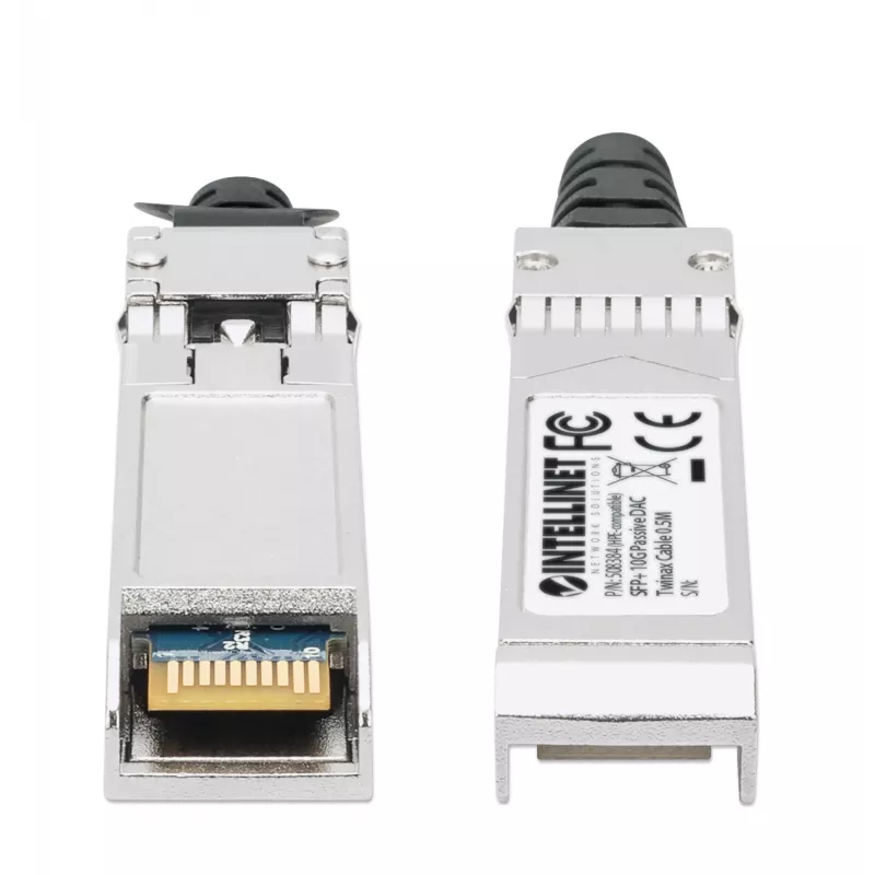 Intellinet 508384 10G SFP+ passives Direktanschluss-Twinax-Kabel, 0,5 m, Schwarz