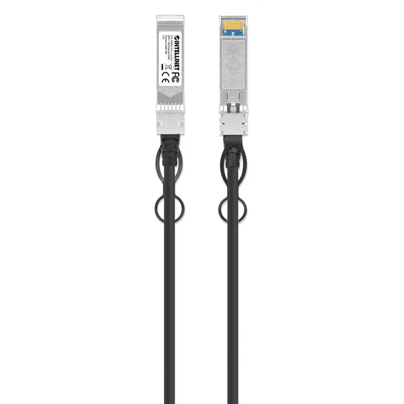 Intellinet 508483 10G SFP+ passives Direktanschluss-Twinax-Kabel, 5 m, HPE-kompatibel, Schwarz