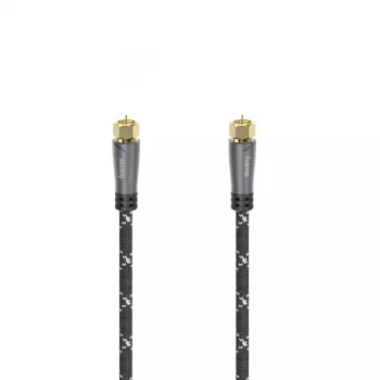 Hama 00205078 Koaxialkabel 3 m F Schwarz, Grau