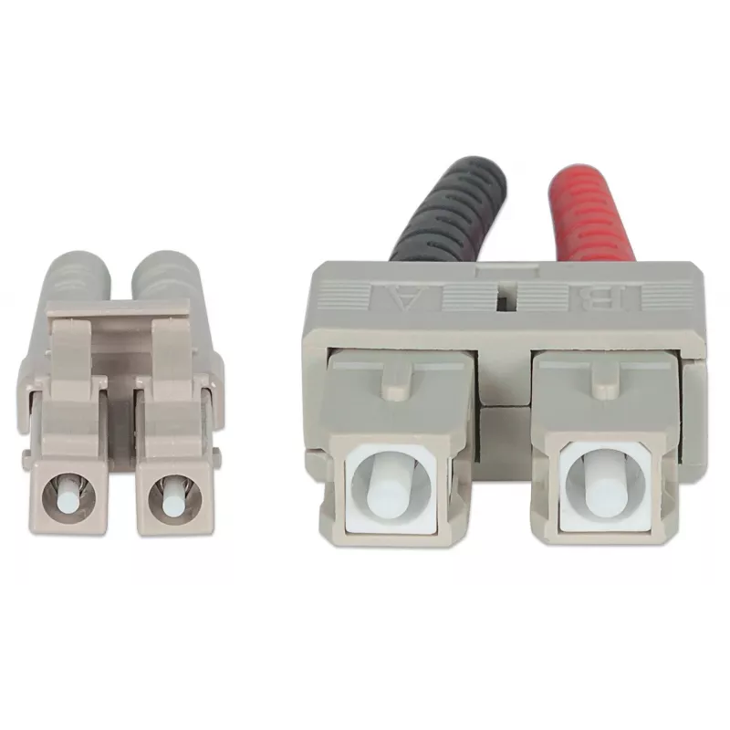 Intellinet Glasfaser-Patchkabel, OM4, LC/SC, 3m, Violett, Duplex, Multimode, 50/125 µm, LSZH, Glasfaser, Lebenslange Garantie