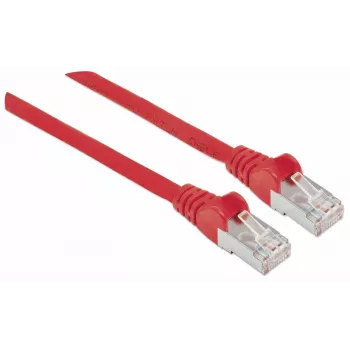 Intellinet Netzwerk-Patchkabel, Cat7-Kabel/Cat6A-Stecker, 0,5 m, Rot, Kupfer, S/FTP, LSOH/LSZH, PVC, RJ45, vergoldete Kontakte, rastnasenfrei, mit Knickschutztülle, lebenslange Garantie