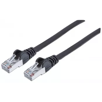 Intellinet Netzwerk-Patchkabel, Cat6, 20 m, Schwarz, Kupfer, S/FTP, LSOH / LSZH, PVC, RJ45, vergoldete Kontakte, rastnasengeschützt, Tülle, lebenslange Garantie