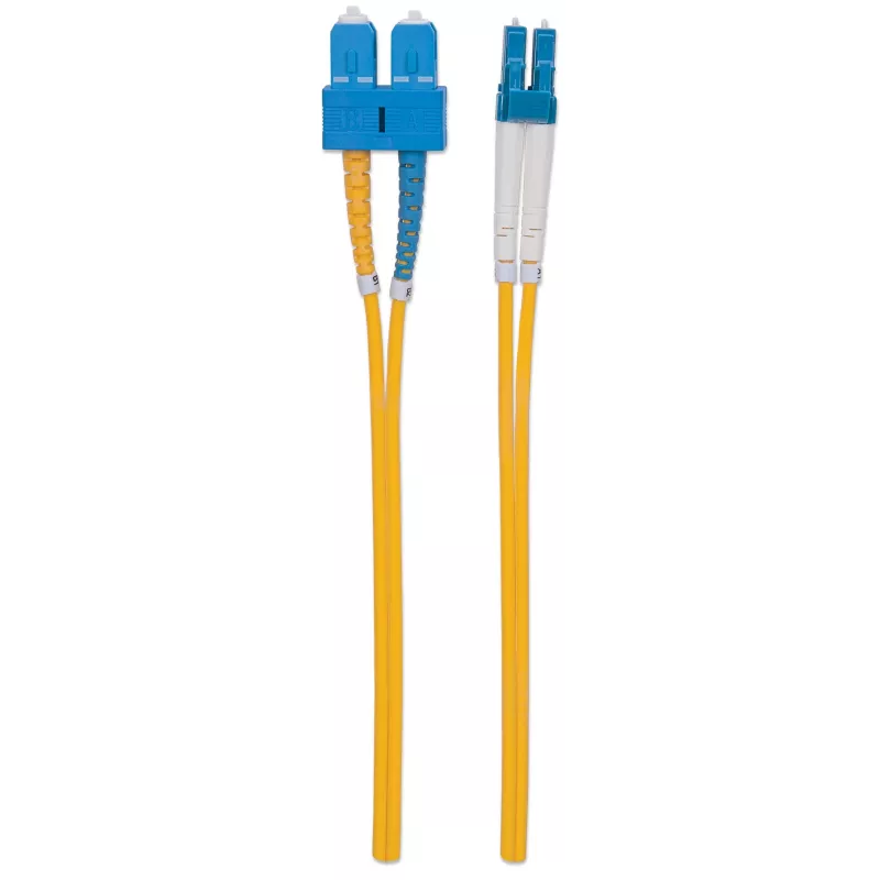 Intellinet 473729 Glasfaser-Patchkabel, LC auf SC, Monomode OS2, 9/125 µm, 5 m, halogenfrei, gelb
