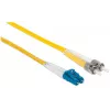 Intellinet Glasfaser-Patchkabel, OS2, LC/ST, 2 m, Gelb, Duplex, Singlemode, 9/125 µm, LSZH, Faser, lebenslange Garantie