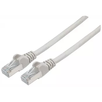 Intellinet Netzwerk-Patchkabel, Cat7-Kabel/Cat6A-Stecker, 1,5 m, Grau, Kupfer, S/FTP, LSOH/LSZH, PVC, RJ45, vergoldete Kontakte, Knickschutz, Booted, lebenslange Garantie