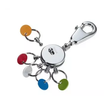 Schlüsselring TROIKA PATENT/Colour KYR61/CH Mehrfarbig Silber Messing