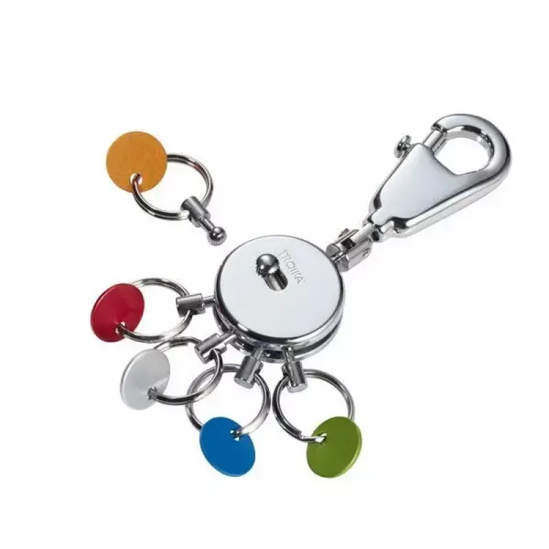 Schlüsselring TROIKA PATENT/Colour KYR61/CH Mehrfarbig Silber Messing