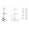 Multimedia-Wagen Equip 17 Zoll-32 Zoll Einzelmonitor Mobile Workstation