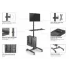 Multimedia-Wagen Equip 17 Zoll-32 Zoll Einzelmonitor Mobile Workstation