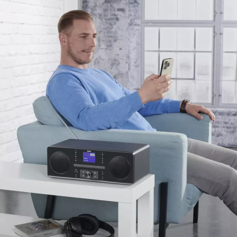 Hama 00054254 Radio Persönlich Digital Schwarz, Grau