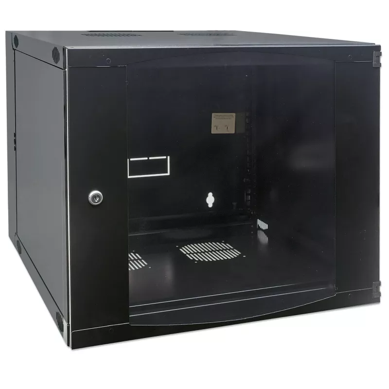 Intellinet 713863 19" Wandverteiler mit Schwenkrahmen, 12 HE, 593 x 540 x 600 mm, unmontiert, schwarz