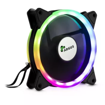 Lüfter Inter-Tech RS-041 RGB 12 cm Schwarz