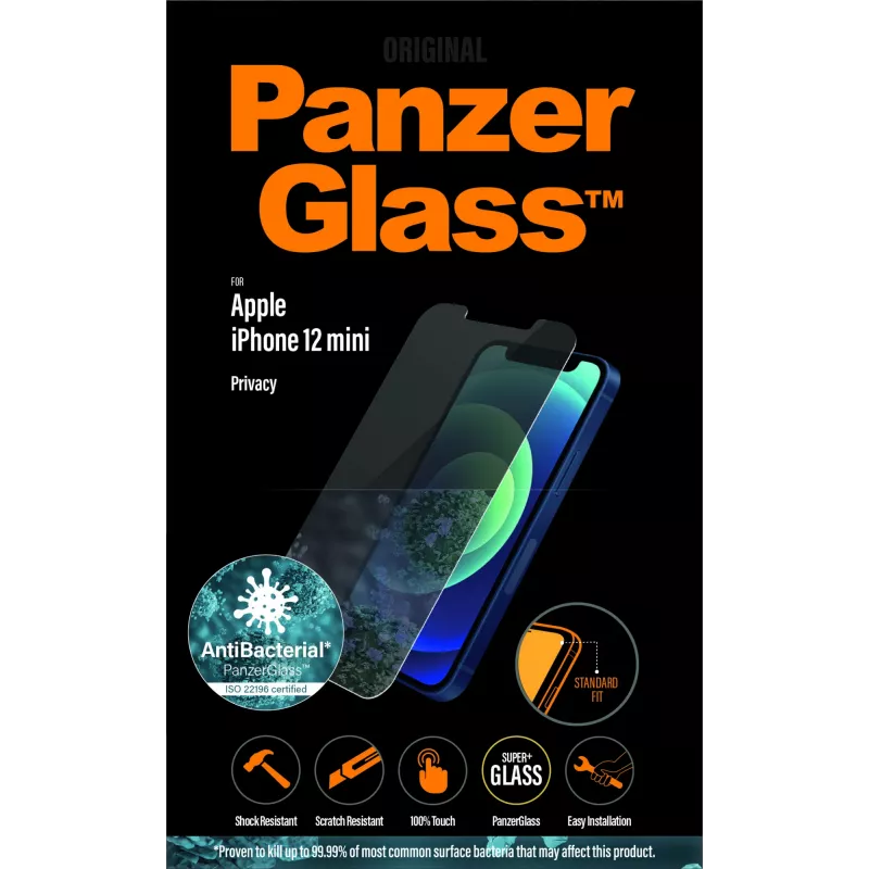 PanzerGlass ® Sichtschutz-Displayschutz iPhone 12 Mini | Standard Fit