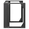 Intellinet 19-Zoll Wandmontage Open-Frame Netzwerkschrank, 9HE, Frontklappbarer Schwenkrahmen, flach verpackt, 2-Pfosten, 450 mm Tiefe, Schwarz RAL 9004