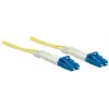 Intellinet Glasfaser-Patchkabel, OS2, LC/LC, 1 m, Gelb, Duplex, Singlemode, 9/125 µm, LSZH, Glasfaser, Lebenslange Garantie