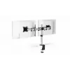 Durable SELECT Monitorhalterung 509523 für 2 Monitore, Tischhalterung, Silber