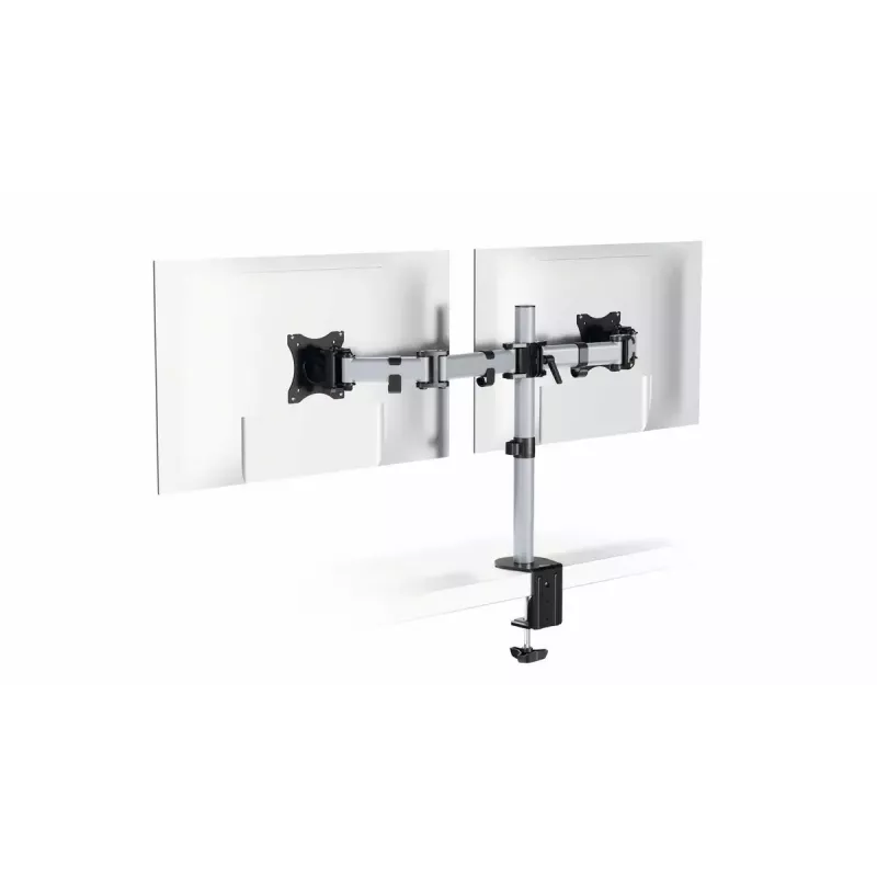 Durable SELECT Monitorhalterung 509523 für 2 Monitore, Tischhalterung, Silber