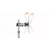 Durable SELECT Monitorhalterung 509523 für 2 Monitore, Tischhalterung, Silber