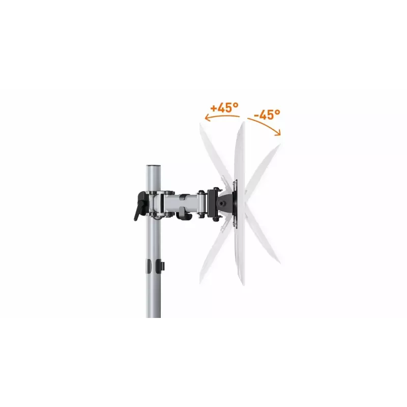 Durable SELECT Monitorhalterung 509523 für 2 Monitore, Tischhalterung, Silber