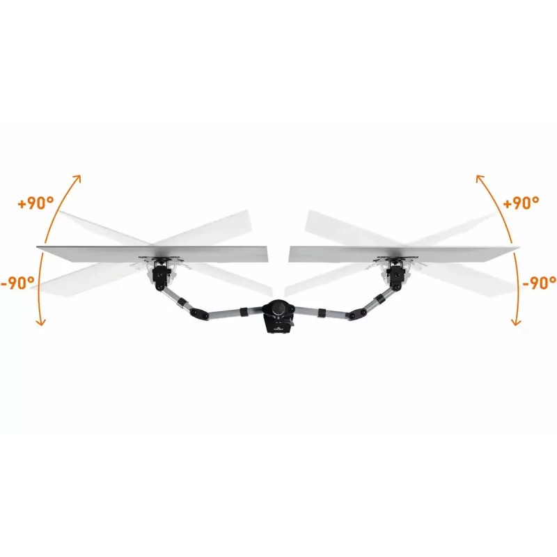 Durable SELECT Monitorhalterung 509523 für 2 Monitore, Tischhalterung, Silber