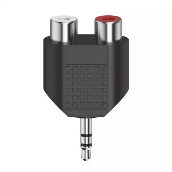 Hama 00205187 Kabeladapter 3,5mm auf 2 x RCA Schwarz Silber